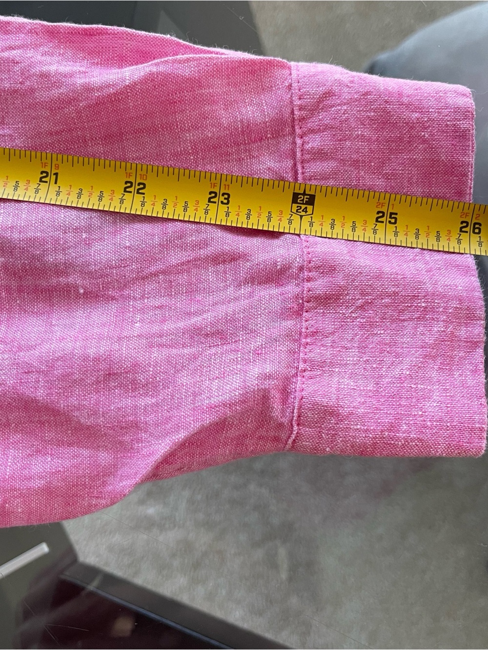Lands End Women’s 100% Linen Pink Button Front Shirt Size 2X Coastal Beach - Picture 6 of 10